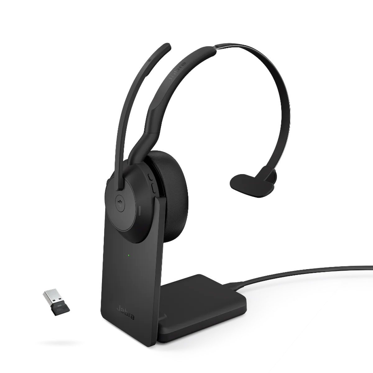 Jabra Evolve2 55 UC Mono Wireless Headset | Charging Stand | Link 380a | USB-A – 25599-889-989-01