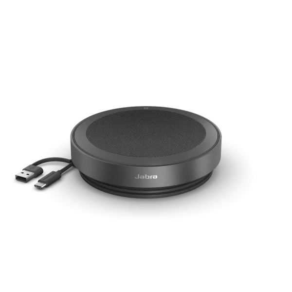Jabra Speak2 75 Speakerphone (USB-C, BT) UC-Optimized - Dark Grey - 2775-209-01 - Angled View