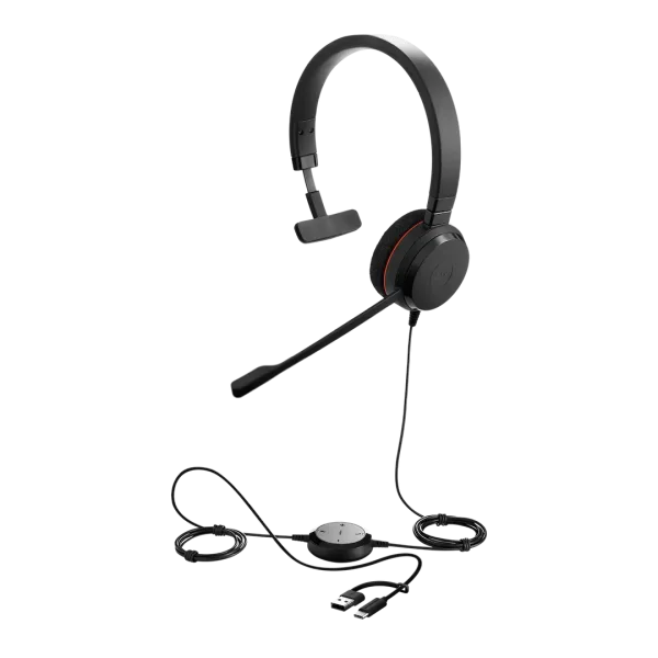 Jabra Evolve 20 MS Mono USB-C/A Corded Headset – 4993-823-189-01