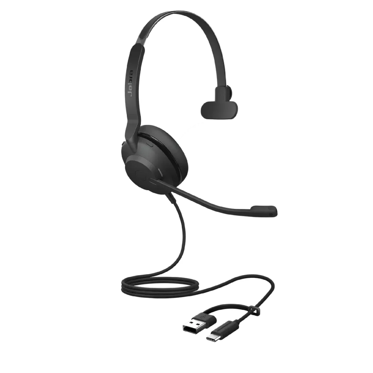 Jabra Evolve2 30 SE UC Mono Headset | USB-C | USB-A Adapter – 23189-889-879-01
