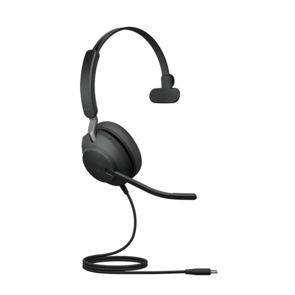 Jabra Evolve2 40 SE USB-C UC Mono Corded Headset with Extension Cord – 24189-889-889