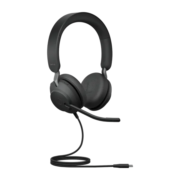Jabra Evolve2 40 SE USB-C UC Stereo Corded Headset with Extension Cord – 24189-989-889