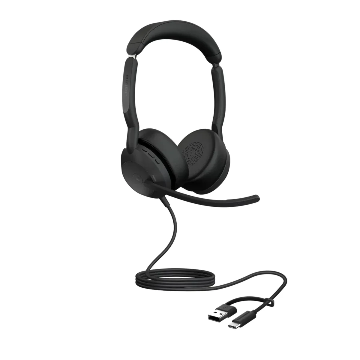 Jabra Evolve2 50 MS Teams Stereo Headset | USB-C | USB-A Adapter – 25069-999-899