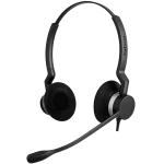 Jabra BIZ 2300 QD Duo Noise Canceling Binaural Headset – 2309-820-105 - Angled View