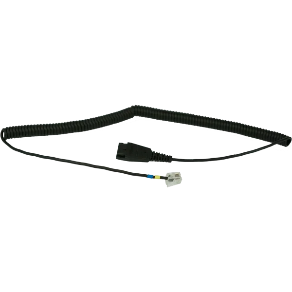Jabra GN8000 Headset Coil Cord with QD - 01-0203 - Bottom View