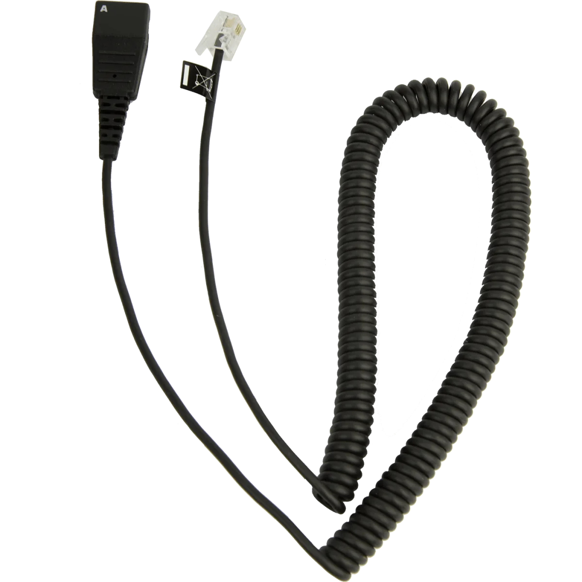 Jabra QD to RJ-9 Coiled Cord | Cisco 794x/796x/797x – 8800-01-37