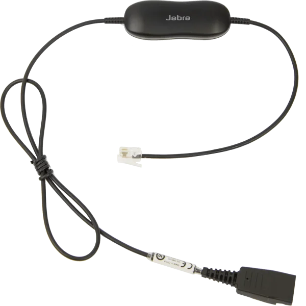 Jabra GN1216 QD to RJ9 Avaya Cord 20" Straight – 88001-03