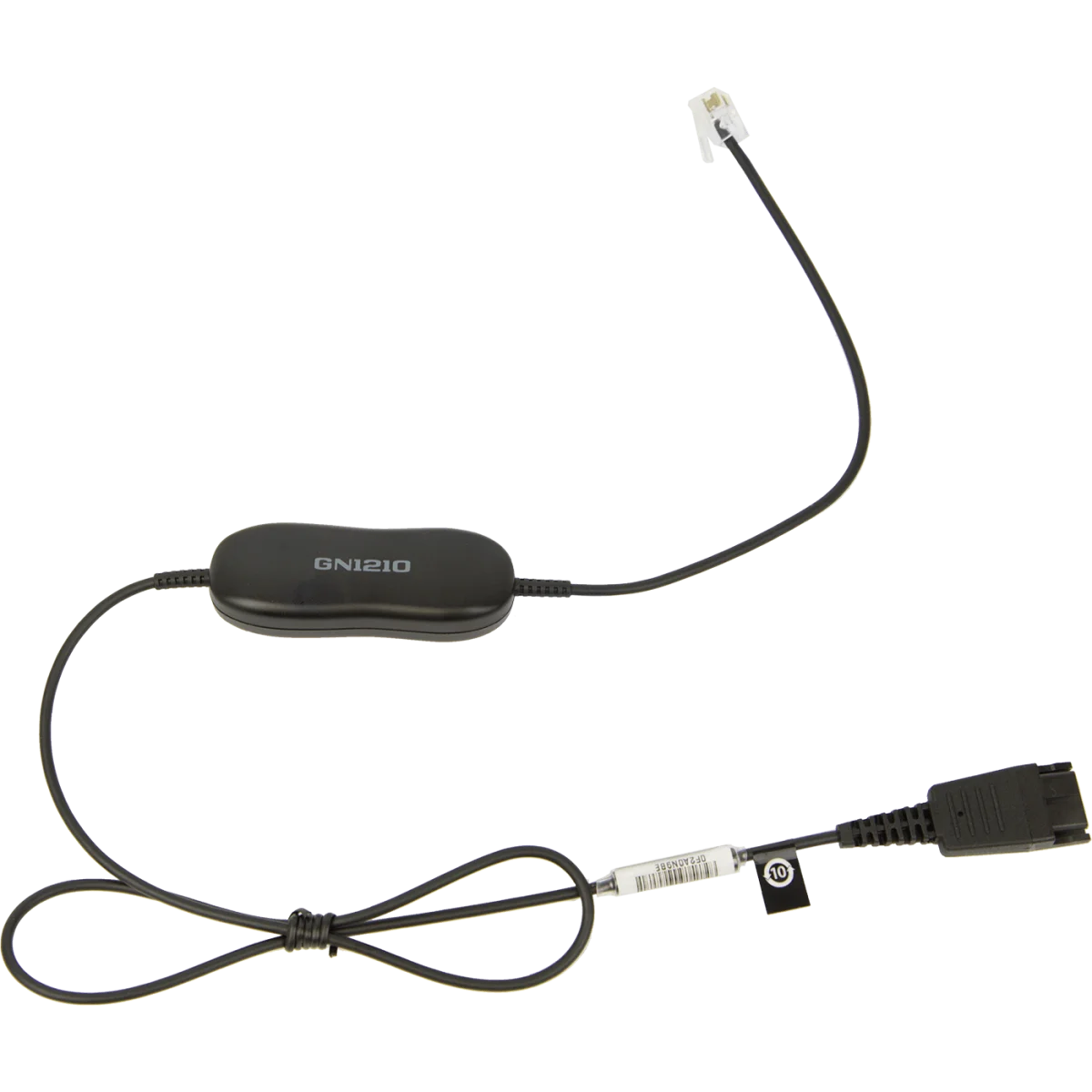Jabra GN1210 QD to RJ-9 Smart Cord | 20" Straight | Carbon Phones – 88001-96