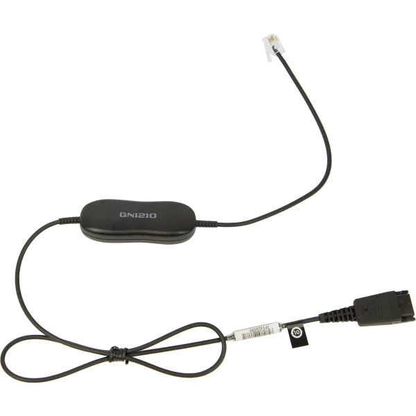 Jabra GN1210 QD to RJ9 Carbon Smart Cord 20" Straight – 88001-96