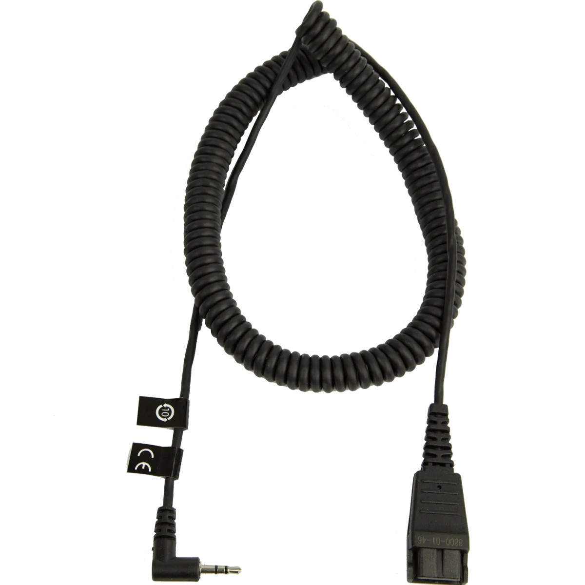 Jabra QD to 2.5mm Coiled Cord | Nortel DECT 4027-4070 – 8800-01-46