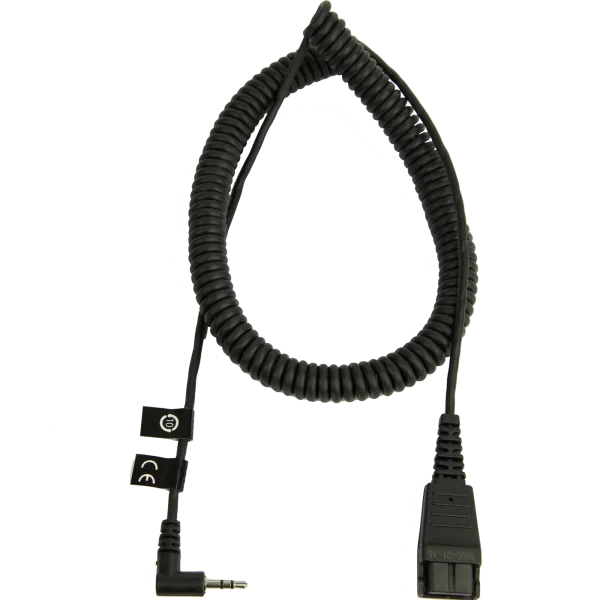 Jabra QD to 2.5mm Coiled Cord for Nortel DECT 4027-4070 – 8800-01-46 - Ports and Connections